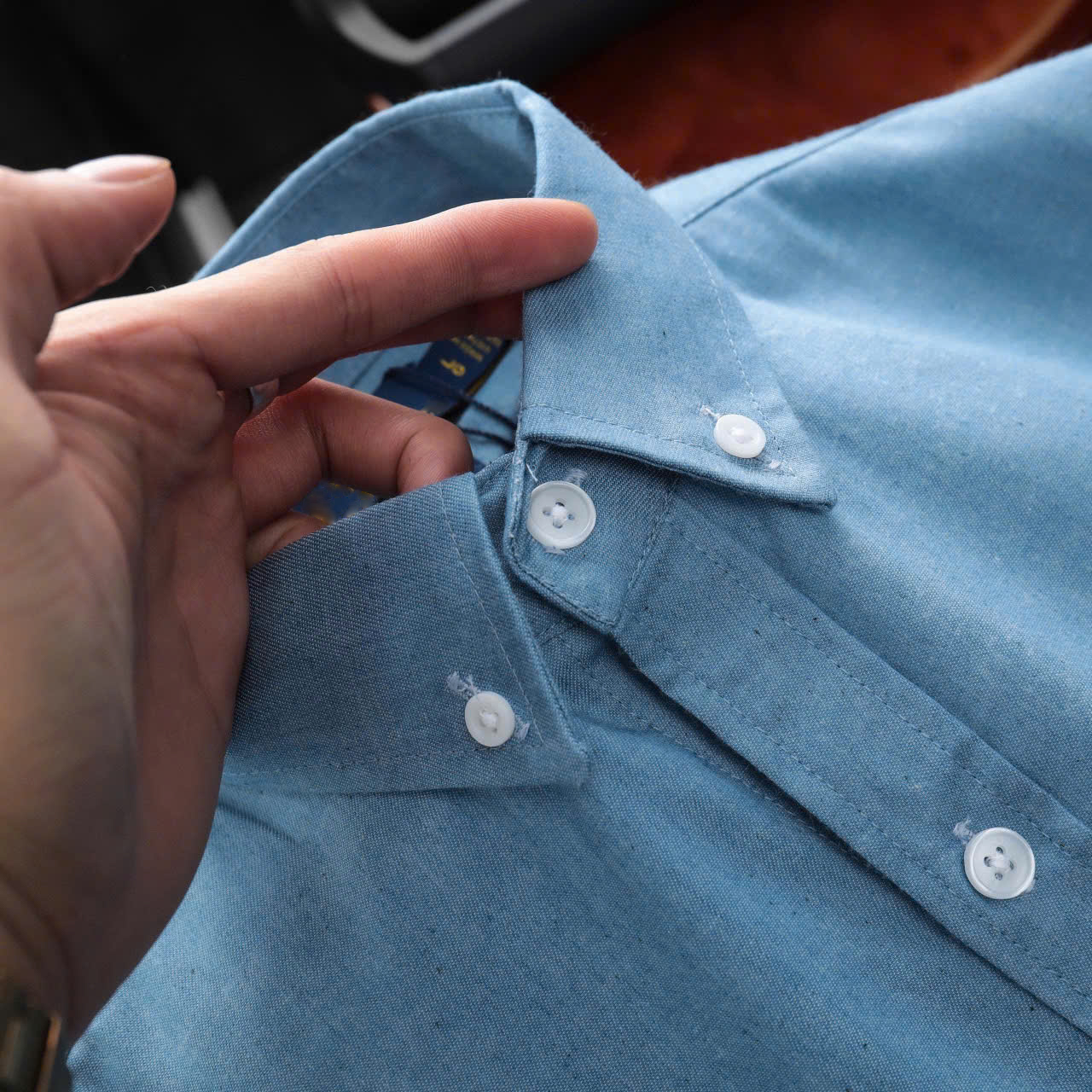 Men’s Solid Blue Oxford Shirt – Timeless, Clean & Confident - Image 11