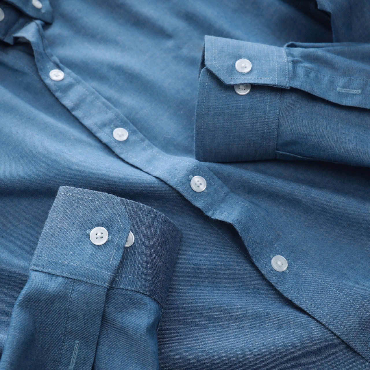 Men’s Solid Blue Oxford Shirt – Timeless, Clean & Confident - Image 9