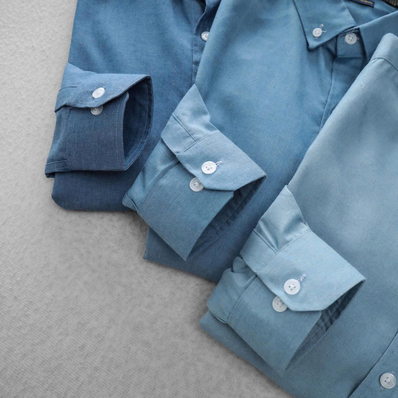 Men’s Solid Blue Oxford Shirt – Timeless, Clean & Confident - Image 7